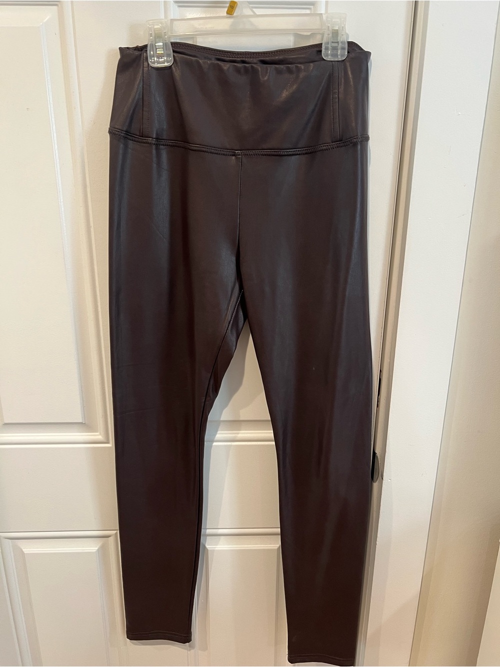 Brown Faux Leather Leggings